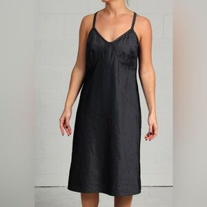 Comrags Vintage Black Slip Dress Size M Made in Canada